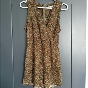 Abercrombie & Fitch Olive Floral Blouse